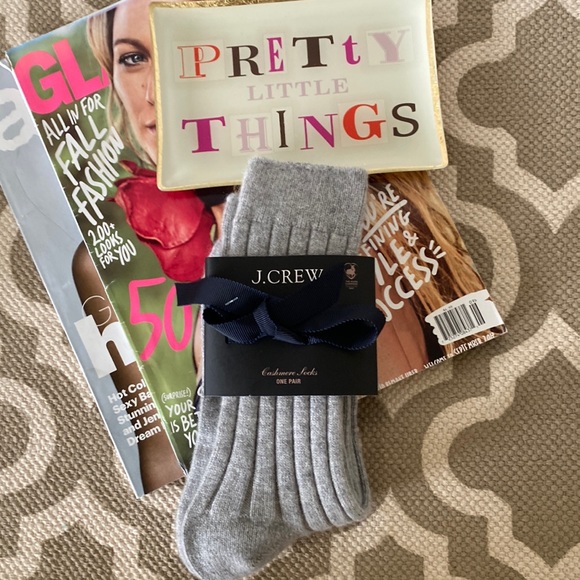J. Crew Accessories - “J.Crew” gray cashmere blend socks; NEW